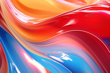 Naklejka premium .Glossy Oily Fluid Pattern with Rainbow Reflections
