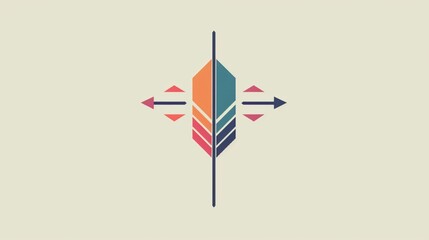 minimalist hand drawn vector arrow Ai Generative