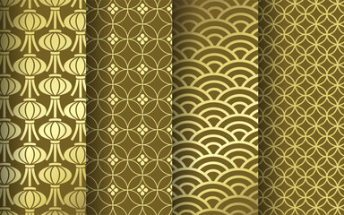 春節や旧正月のパターンイラスト