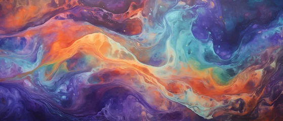 Foto op Plexiglas Mix van kleuren Color Burst Oil Paint Background