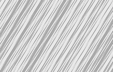 Diagonal, oblique, slanting dots lines, stripes geometric vector pattern. Abstract halftone texture and background. Vector illustration.