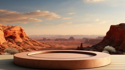 3d podium product stand or display with minimalist background and cinematic light