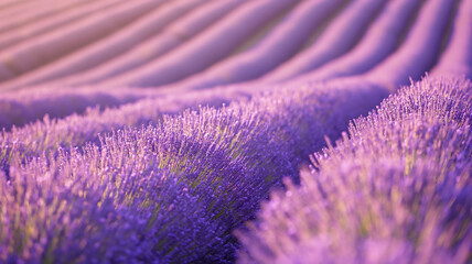 Obraz premium lavender field at sunset