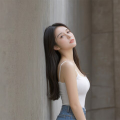 Fototapeta premium ai model mixed race girl