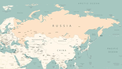 Russia on the world map.