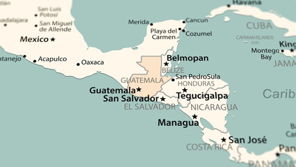 Guatemala on the world map.