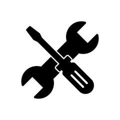 Repair tools icon vector. tool icon vector. setting icon vector. Wrench and screwdriver. support, Service