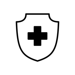 Health insurance icon vector. Insurance health document icon