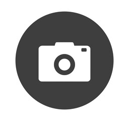 シンプルな黒色のカメラアイコン