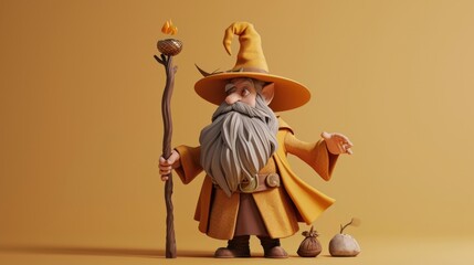 Cartoon digital avatar of Wildscape Wizard