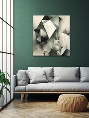 Contemporary Geometric Nature Forms Wall Art: Modern Shapes, Abstract Design Canvas