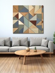Contemporary Geometric Nature Forms Wall Decor | Modern Shapes Art - Abstract Canvas