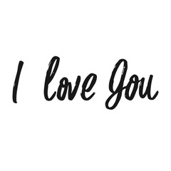 vector text i love you without background in handwriting style to use for Valentine's Day graphics, generative AI