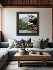 Serene Zen Garden Landscapes: Peaceful Vintage Art and Japanese Decor