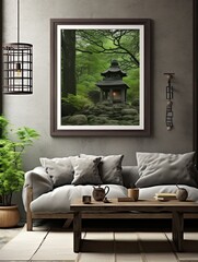 Serene Zen Garden Inspirations Canvas � Japanese Vintage Decor, Peaceful Art