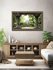 Serene Zen Garden Inspirations Canvas - Peaceful Garden Vintage Wall Art - Unique & Tranquil Nature Print