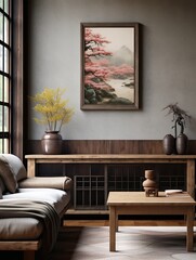 Serene Zen Garden Inspirations Canvas: Peaceful Landscape & Vintage Japanese Art