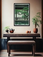 Serene Zen Garden Inspirations Wall Decor - Peaceful Vintage Japanese Art Print