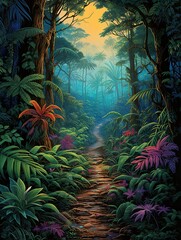 Tropical Rainforest Expeditions Wall Art, Amazon Print, Jungle Adventure: Nature's Tapestry