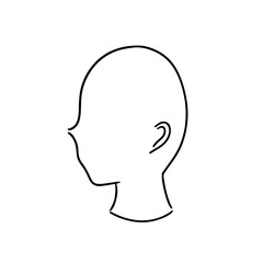 シンプルな人物の横顔シルエット