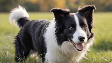 border collie dog in a park