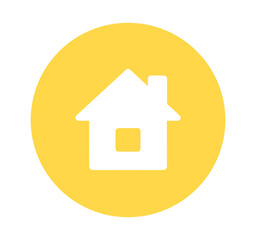 シンプルな黄色の家マーク	
