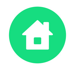 シンプルな緑色の家マーク	

