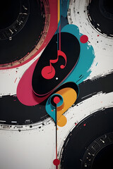 Obraz premium A ballet of colors and shapes, where abstraction becomes a visual symphony, sparking a dialogue between chaos and harmony.