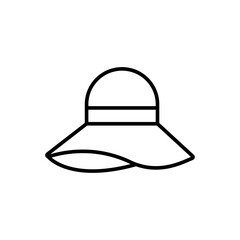 Pamela hat outline icons, minimalist vector illustration ,simple transparent graphic element .Isolated on white background