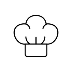 Chef hat outline icons, minimalist vector illustration ,simple transparent graphic element .Isolated on white background