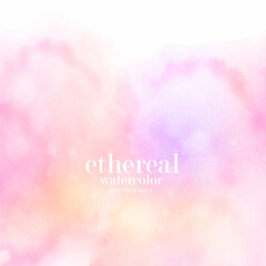 Ethereal Watercolor Background With Subtle Pink and Purple Blending
