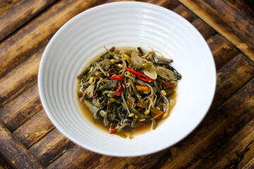 Stir fried kangkung or Indonesian food 