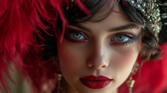 Channel the rebellious spirit of the era with a rebellious flapper look, featuring bold makeup, feathered headbands, and fringe that sways to the rhythm of the Charleston.