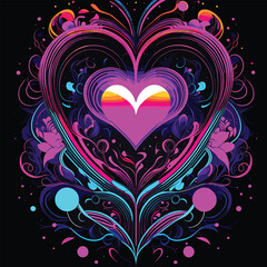 Valentines Day Design in a romantic background. Vector illustration