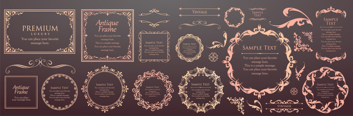 バレンタインデーをイメージしたチョコレートカラーのフレームデザイン