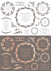 バレンタインデーをイメージしたチョコレートカラーのフレームデザイン