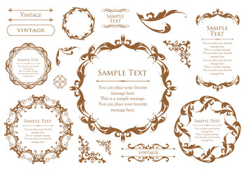 バレンタインデーをイメージしたチョコレートカラーのフレームデザイン