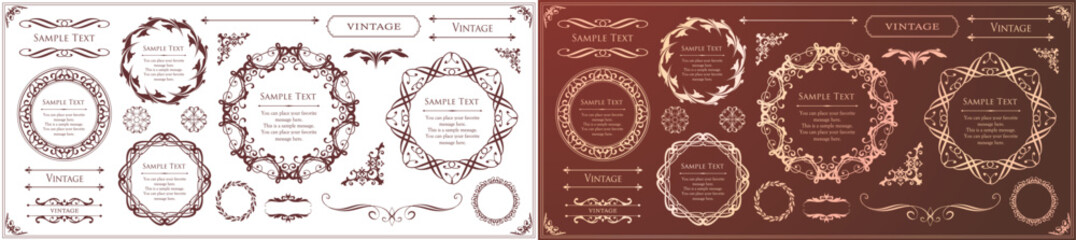 バレンタインデーをイメージしたチョコレートカラーのフレームデザイン