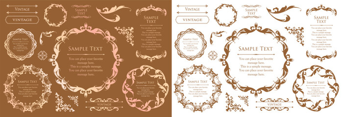 バレンタインデーをイメージしたチョコレートカラーのフレームデザイン