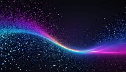 abstract blue background with space , Wave of bright particles. Sound and music visualization created with generative ai	
