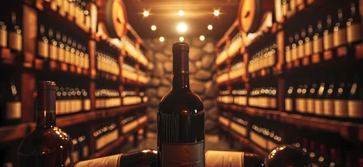  lots of wine bottles in a wine cellar © Sticker Me