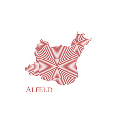 Alfeld Map - World Map International vector template. German region silhouette vector illustration