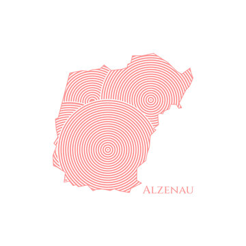 Alzenau Map - World Map International vector template. German region silhouette vector illustration