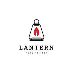 Lantern logo icon design template flat vector