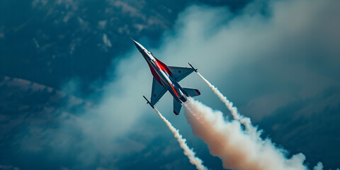 Beyond the Azure Veil: Where Thunder Meets Lightning, airplane in the sky