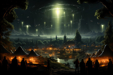 Fototapeta premium Fantasy World Art. Generated AI