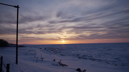 流氷と夕陽 © AIR