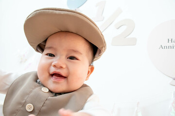 赤ちゃん ハーフバースデー 記念撮影