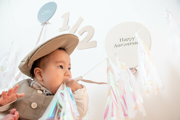 赤ちゃん ハーフバースデー 記念撮影