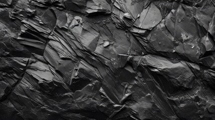 a detailed close-up of a layered slate rock formation, exhibiting natural linear patterns and a textured surface that speaks to the stone's geologic history - obrazy, fototapety, plakaty